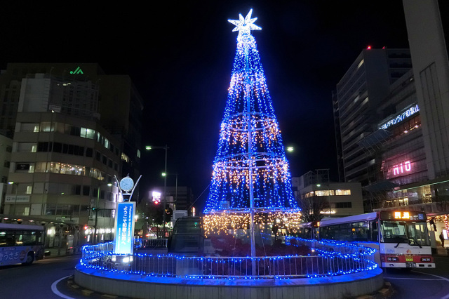 冬季霓虹燈:JR和歌山站周邊