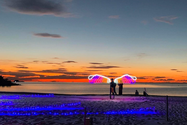 冬季霓虹燈:白良濱點燈遊行